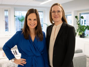 Sofia Alexus, VD på Kundo, och Sara Manding Holm, ny CPO