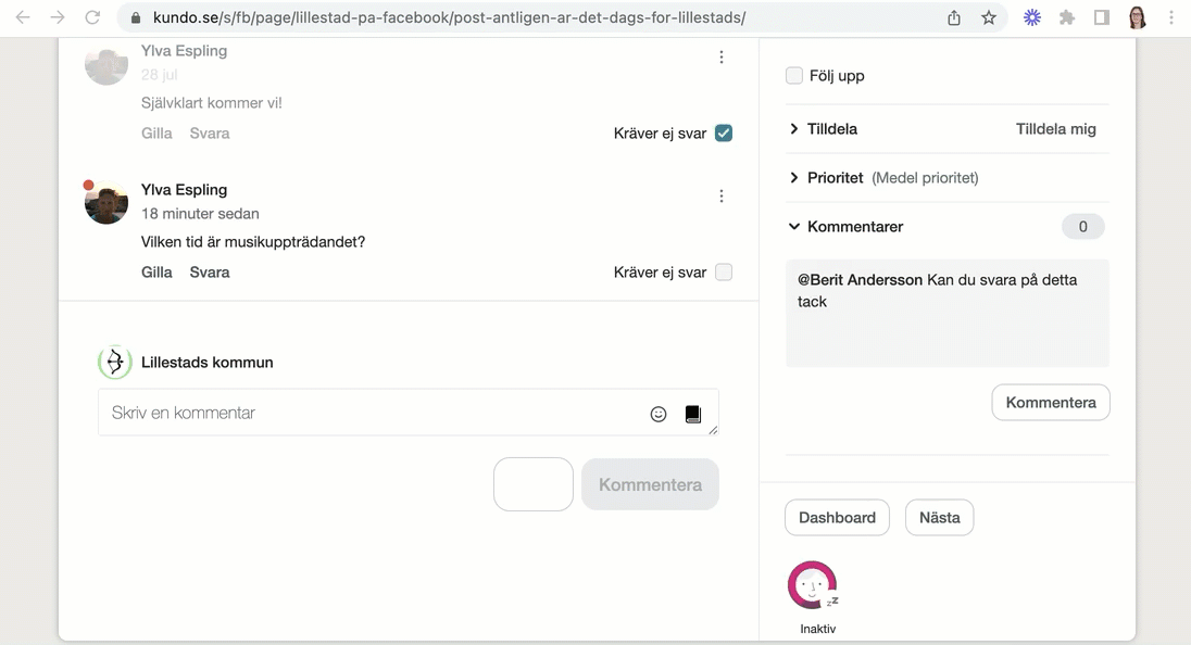 länk i social balck