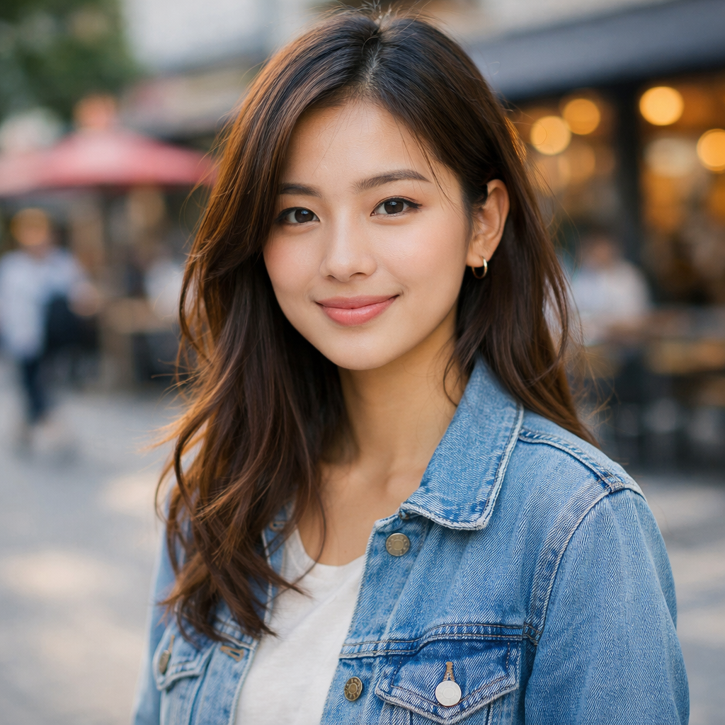 Asian Woman in Vibrant Attire