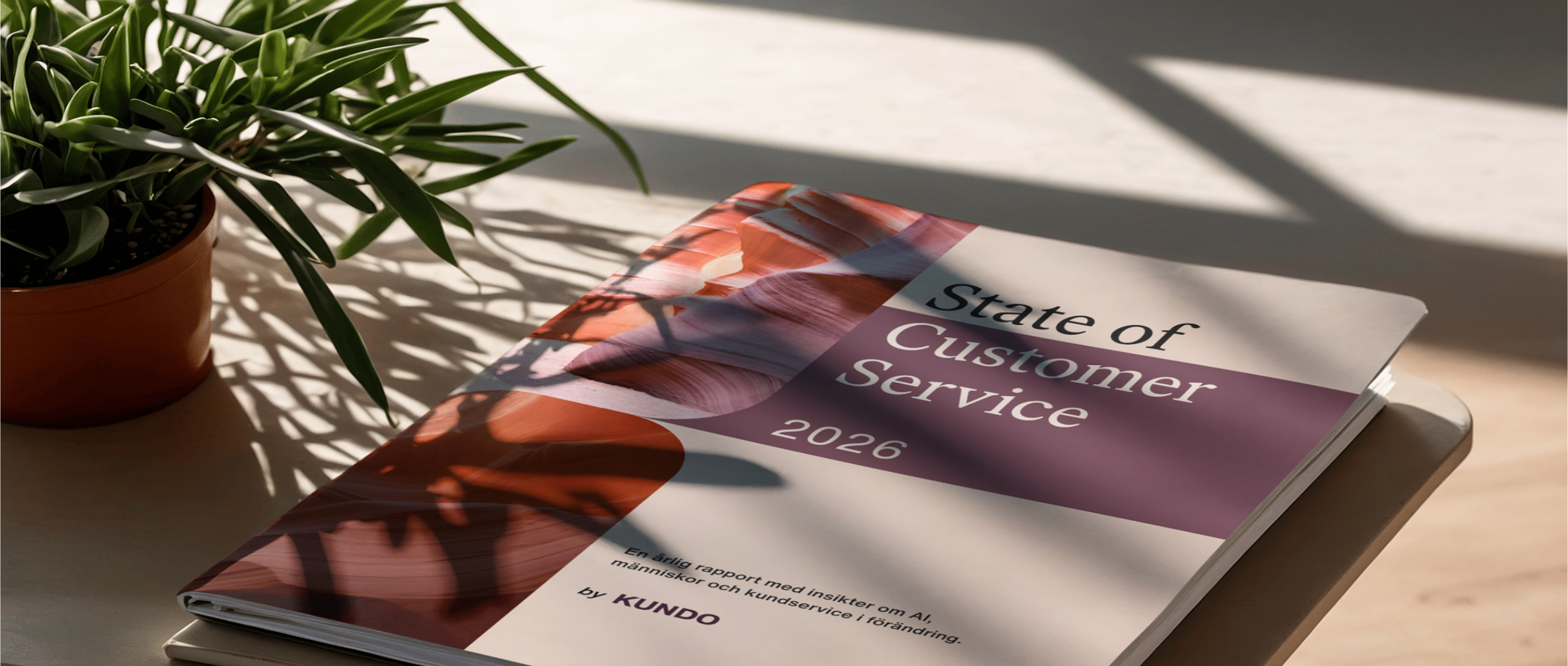 Rapporten ligger i fysiskt format på ett bord